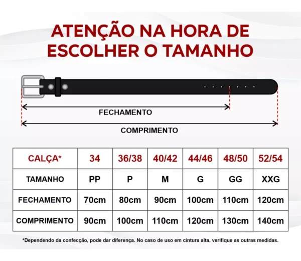 Cinto de Couro Largura 30mm - Imagem 2