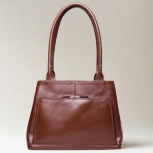 Bolsa Feminina de Ombro em Couro - Pinhão - 7005