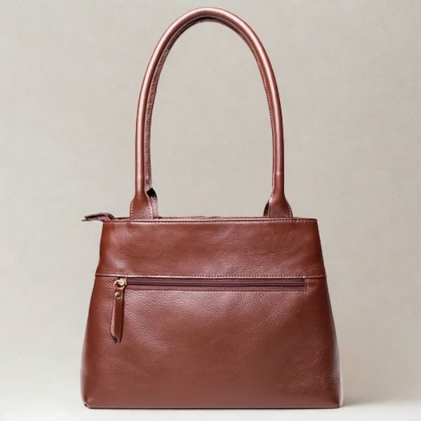 Bolsa Feminina de Ombro em Couro - Pinhão - 7005 - Imagem 7