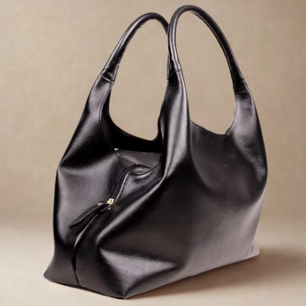 Bolsa Feminina de Ombro em Couro - 8016 - Preta - Imagem 6