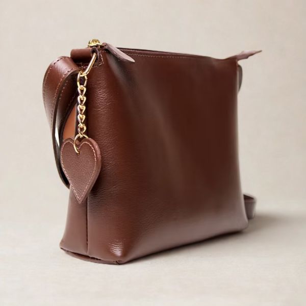Bolsa Transversal em Couro - Pinhão - 9061 - Imagem 2