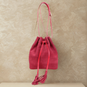 Bolsa Transversal em Couro Camurça - 9069 - Vermelha